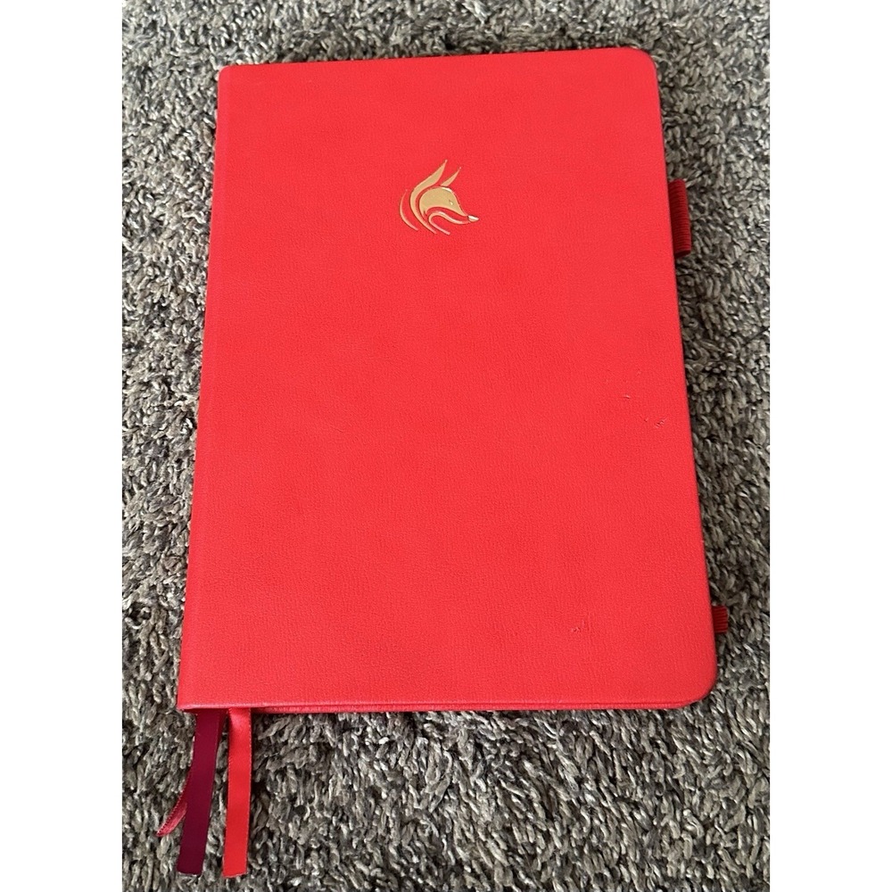 Has Stickers In Book/No Writing - Clever Fox Non-Dated Weekly Planner (RED)